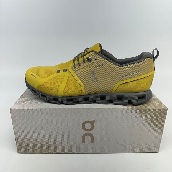 On Cloud 5 Waterproof Mustard/Rock Men’s Sneakers Size 13 New - Picture 1 of 5